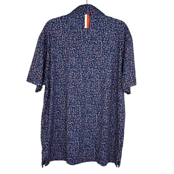 Rhoback The C'Ville Paramount Performance Polo Shirt in Admiral Navy Size Large - Picture 4 of 11